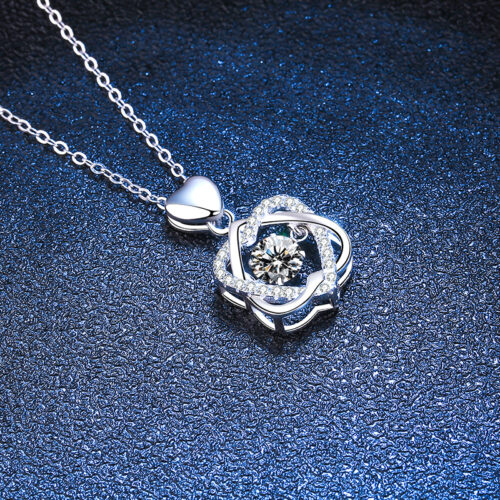 Dây Chuyền Nữ Lấp Lánh Đính Kim Cương Moissanite Bạc S925 DCN043