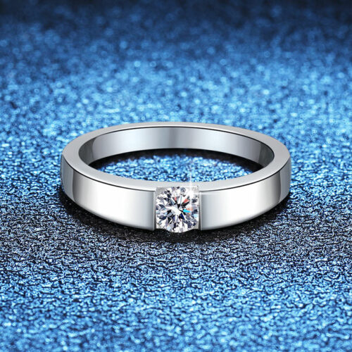 Nhẫn Đính Kim Cương Sang Trọng Moissanite Bạc S925 NHN057