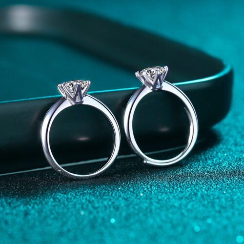 Nhẫn Bạc Sang Trọng Nữ Đính Kim Cương Moissanite 2 Carat S925 NHN063