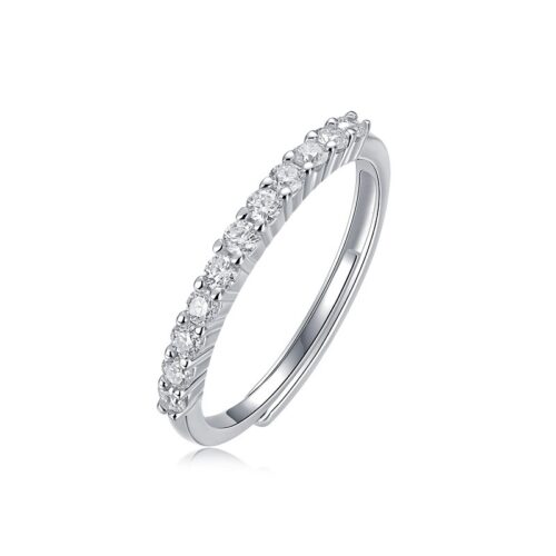 Nhẫn Nữ Cao Cấp Đính Kim Cương Moissanite Carat Bạc S925 NHN067 Nhẫn Sáu Chấu 5ct 11.0mm