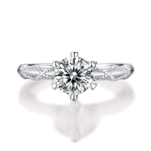 Nhẫn Nguyện Ước Đính Kim Cương Moissanite 1 Carat Bạc S925 NHN076