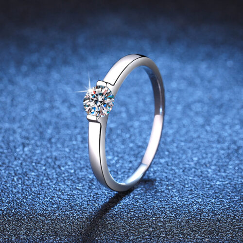 Nhẫn Nữ Thanh Lịch Đính Kim Cương Moissanite Bạc S925 NHN039