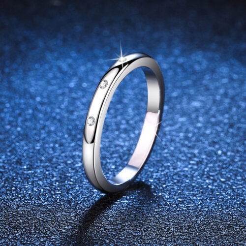 Nhẫn Bạc Nữ Khí Chất Đính Kim Cương Moissanite Bạc S925 NHN048