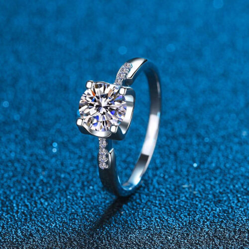 Nhẫn Kim Cương Nữ Cao Cấp Moissanite 2 Carat Bạc S925 NHN056