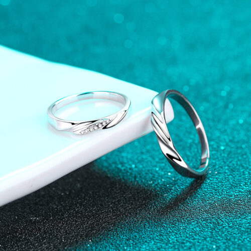 Nhẫn Đôi Lấp Lánh Moissanite Bạc S925 NHC003 Nhẫn Nữ