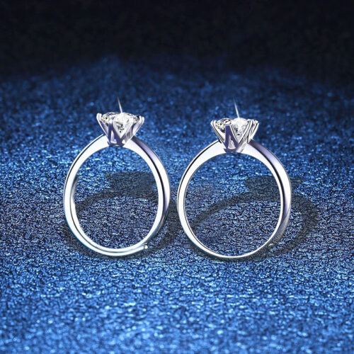 Nhẫn Nữ 6 Móng Cao Cấp Đính Kim Cương Moissanite 2 Carat Bạc S925 NHN031