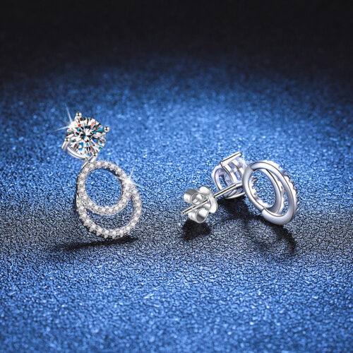 Bông Tai Nữ Moissanite Sang Trọng Bạc S925 BTN062