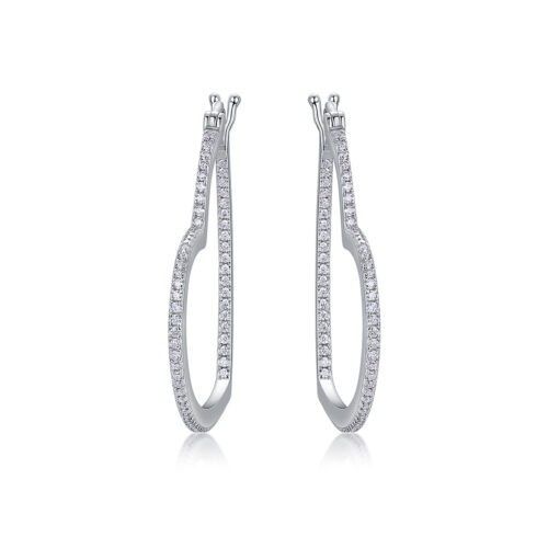 Bông Tai Hình Trái Tim Đính Kim Cương Moissanite Bạc S925 BTN074