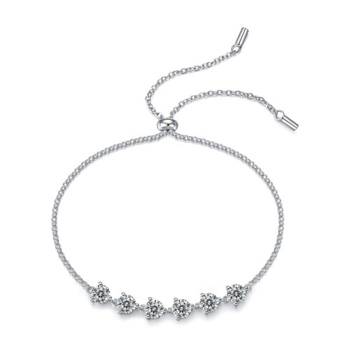 Lắc Chân Nữ Khí Chất Đính Kim Cương Moissanite Bạc S925 VDN046