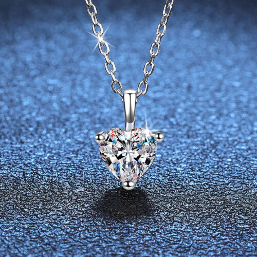 Dây Chuyền Khí Chất Đính Kim Cương Moissanite 1 Carat Bạc S925 DCN046