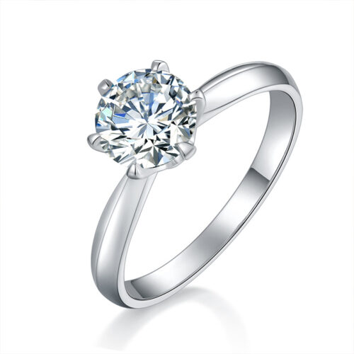 Nhẫn Nữ Cao Cấp Đính Kim Cương Moissanite 2 Carat Bạc S925 NHN069
