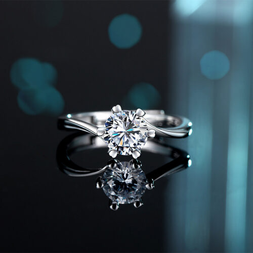 Nhẫn Cặp Hợp Mệnh Đính Kim Cương Moissanite Bạc S925 NHC012 Nhẫn Nữ
