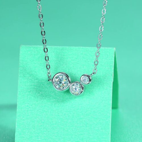 Vòng Cổ Bạc Khí Chất Đính Kim Cương Moissanite Bạc S925 DCN109 N15813
