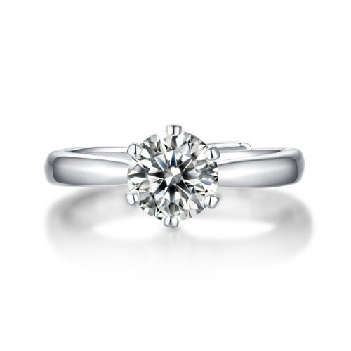 Nhẫn Nữ Cao Cấp Đính Kim Cương Moissanite Carat Bạc S925 NHN067 Nhẫn Sáu Chấu 5ct 11.0mm