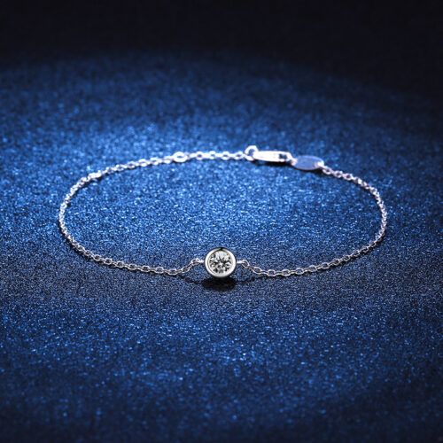 Vòng Tay Bong Bóng May Mắn Đính Kim Cương Moissanite Bạc S925 VDN012