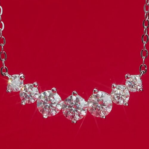 Vòng Cổ Đính Kim Cương Moissanite Bạc S925 Sang Trọng DCN104