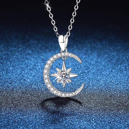 Dây Chuyền Ngôi Sao Đính Kim Cương Moissanite Bạc S925 DCN076