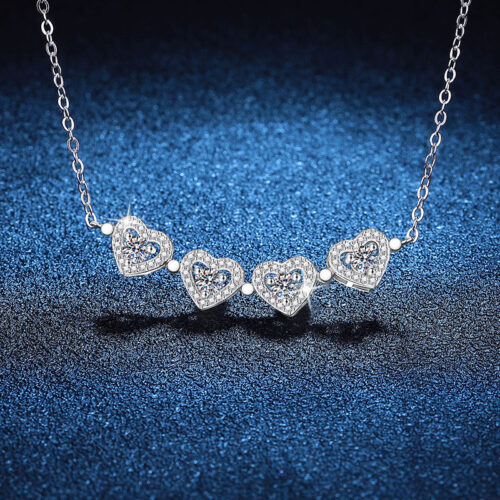 Vòng Cổ 2 Kiểu Đeo Đính Kim Cương Moissanite Bạc S925 DCN080
