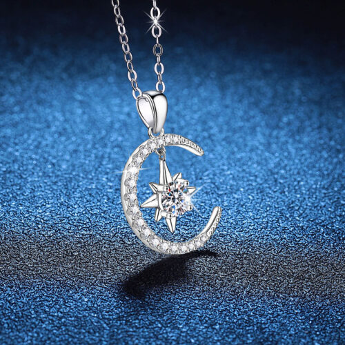 Dây Chuyền Ngôi Sao Đính Kim Cương Moissanite Bạc S925 DCN076