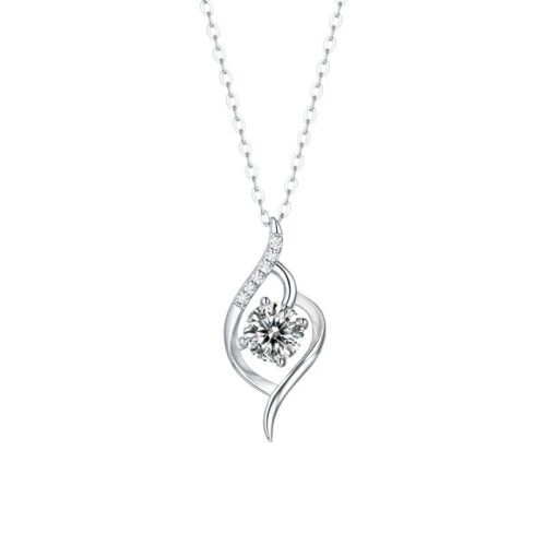 Vòng Cổ Sang Trọng Đính Kim Cương Moissanite 1 Carat Bạc S925 DCN087