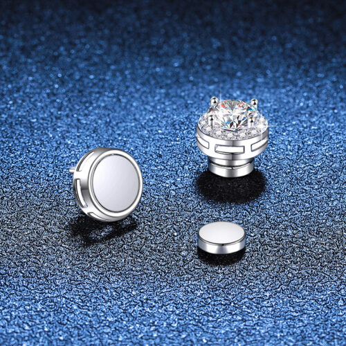 Bông Tai Đính Kim Cương Moissanite 1 Carat Bạc S925 BTN037