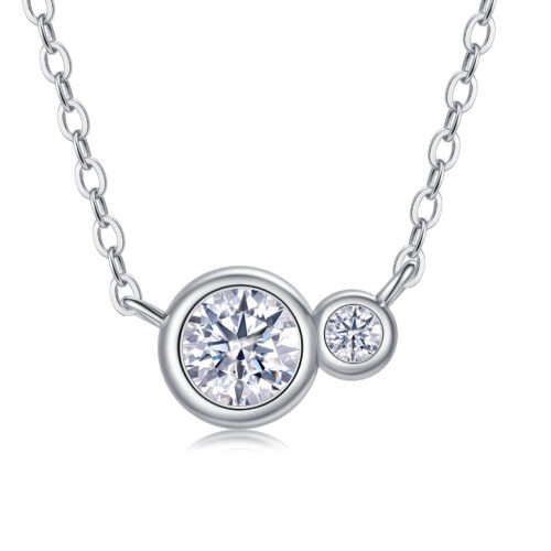 Vòng Cổ Bạc Khí Chất Đính Kim Cương Moissanite Bạc S925 DCN109 N15813