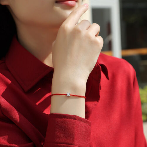 Vòng Tay Nữ Thanh Lịch Đính Kim Cương Moissanite Bạc S925 VDN041 L12849