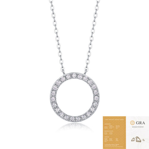 Dây Chuyền Bạc Sang Trọng Đính Kim Cương Moissanite Bạc S925 DCN095