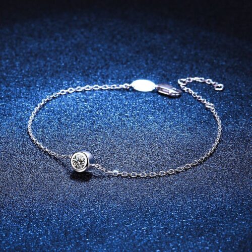 Vòng Tay Bong Bóng May Mắn Đính Kim Cương Moissanite Bạc S925 VDN012