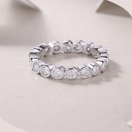 Nhẫn Thiết Kế Độc Đáo Đính Kim Cương Moissanite Bạc S925 NHN077