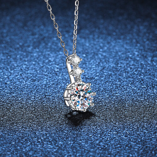 Dây Chuyền Cao Cấp Đính Kim Cương Moissanite 1 Carat Bạc S925 DCN039