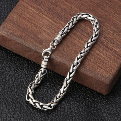 Vòng Tay Nam Dệt Xoắn Thời Trang Bạc Thái S925 VDB025