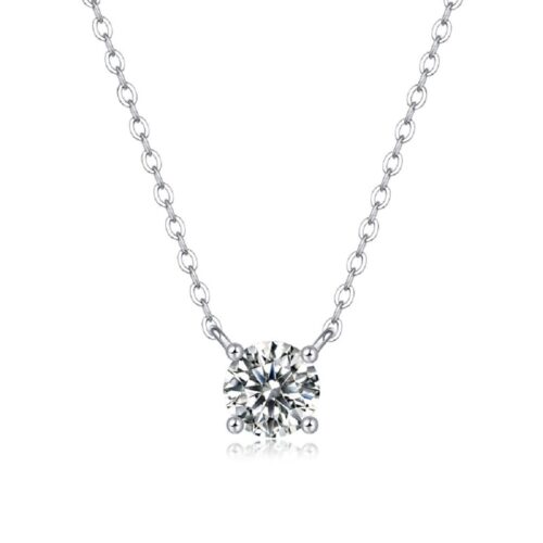 Dây Chuyền Nữ Cao Cấp Đính Kim Cương Moissanite 2 Carat Bạc S925 DCN083