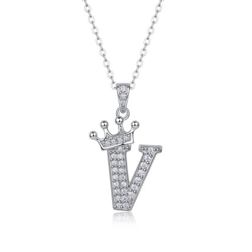 Dây Chuyền Chữ Cái Đính Kim Cương Moissanite Bạc S925 DCN092 Chữ X