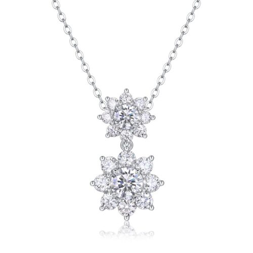 Dây Chuyền Kiểu Pháp Thanh Lịch Đính Kim Cương Moissanite Bạc S925 DCN102