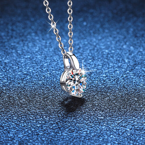 Dây Chuyền Sáng Lấp Lánh Đính Kim Cương Moissanite 2 Carat Bạc S925 DCN034
