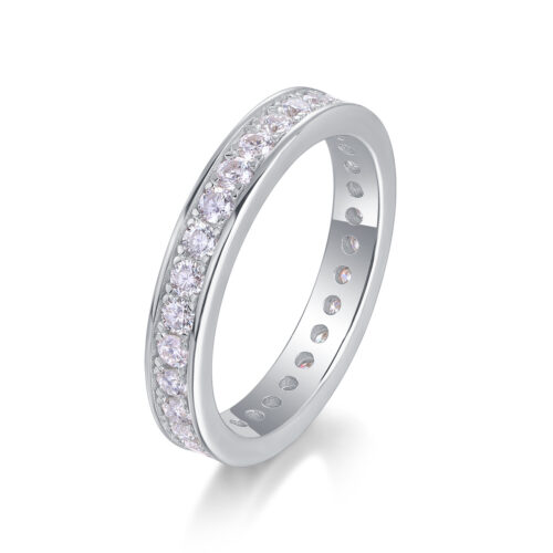 Nhẫn Nữ Sang Trọng Đính Kim Cương Moissanite Bạc S925 NHN072