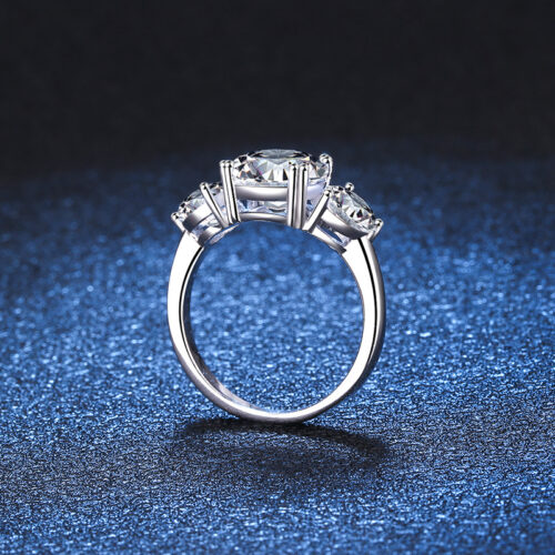 Nhẫn Nữ Cao Cấp Đính Kim Cương Moissanite 3 Carat Bạc S925 NHN035