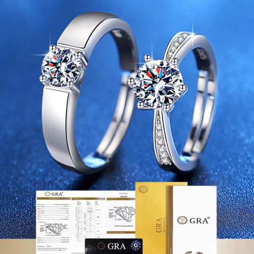 Nhẫn Cặp Đôi Nút Thắt Trái Tim Đính Kim Cương Moissanite Bạc S925 NHC007 Nhẫn Nữ