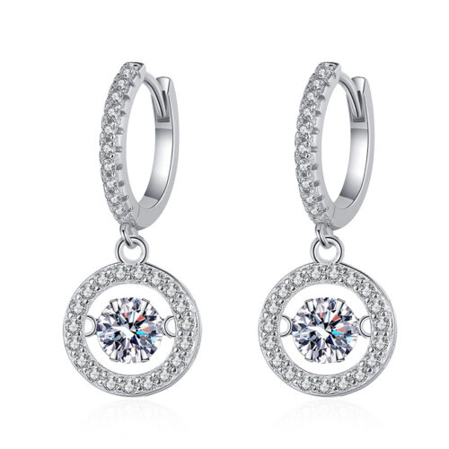 Bông Tai Cao Cấp Đính Kim Cương Moissanite Bạc S925 BTN032