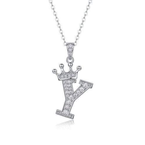 Dây Chuyền Chữ Cái Đính Kim Cương Moissanite Bạc S925 DCN092 Chữ X
