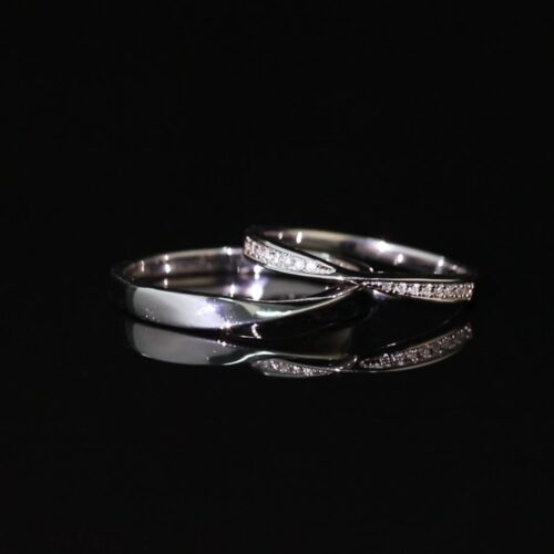 Nhẫn Đôi Đính Kim Cương Moissanite Bạc S925 NHC001 Nhẫn Nữ