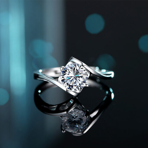 Nhẫn Cặp Bạc Đính Kim Cương Moissanite Cao Cấp S925 NHC014 Nhẫn Nữ