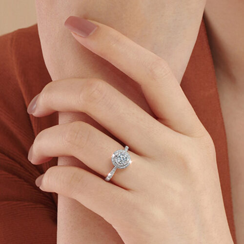 Nhẫn Cặp Bạc Đính Kim Cương Moissanite Cao Cấp S925 NHC014 Nhẫn Nữ