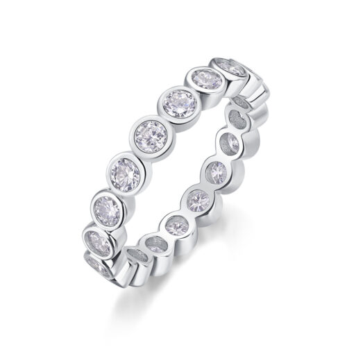 Nhẫn Thiết Kế Độc Đáo Đính Kim Cương Moissanite Bạc S925 NHN077