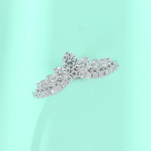 Nhẫn Nữ Đính 26 Viên Kim Cương Moissanite Bạc S925 NHN079