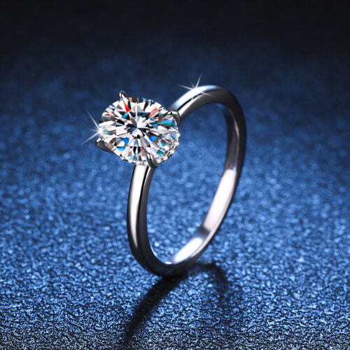 Nhẫn Nữ Cao Cấp Đính Kim Cương Moissanite 2 Carat Bạc S926 NHN051