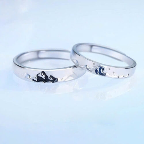 Nhẫn Đôi Trẻ Trung Lãng Mạn Bạc S925 NHC018 Nhẫn Nam