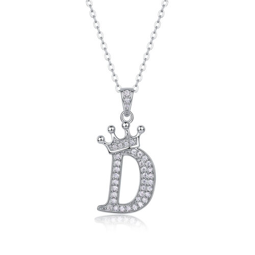 Dây Chuyền Chữ Cái Đính Kim Cương Moissanite Bạc S925 DCN092 Chữ E
