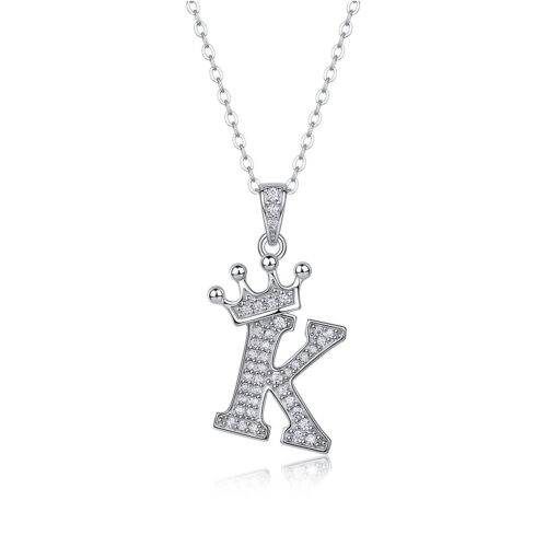 Dây Chuyền Chữ Cái Đính Kim Cương Moissanite Bạc S925 DCN092 Chữ M